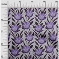 thumbnail image 2 of oneOone Rayon Purple Fabric Floral Retro Craft Projects Decor Fabric Printed By The Yard 56 Inch Wide, 2 of 5