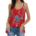 thumbnail image 2 of Innerwin Camisole Couleur Unie Femmes Débardeurs Fête Sans Manches Ample Cami Rouge m, 2 of 4