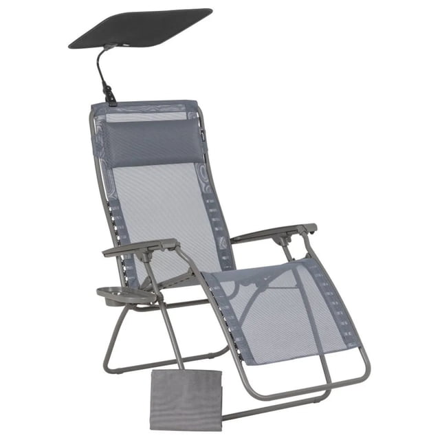 Lafuma Zen Edition Chaise de Détente Réglable, Fauteuil à Accoudoirs Multi-Positions, Gris