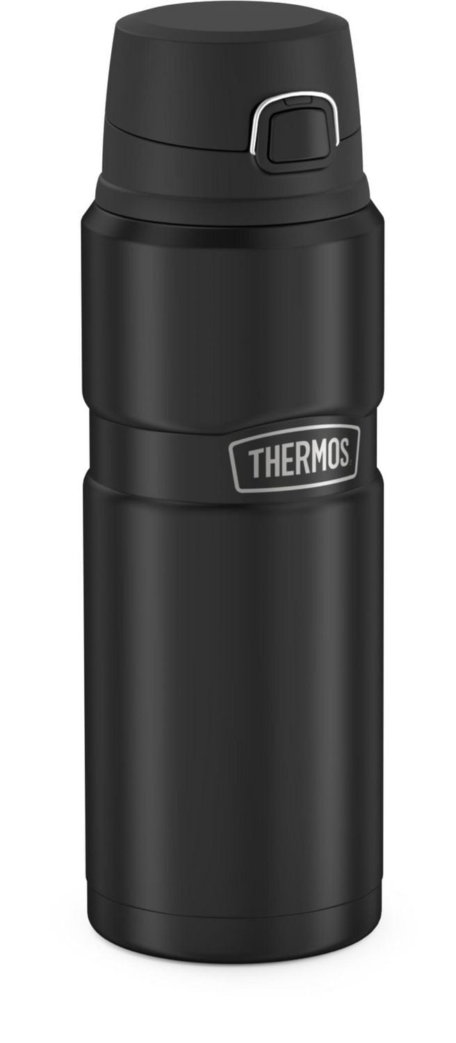Thermos Vacuum Insulated Stainless Steel 24 oz Beverage Bottle, Black