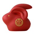 thumbnail image 3 of Baohd Cute Rabbit Statue Animal Model for Bookshelf Decoration Birthday Gift 12.5cmx9.5cmx12cm double ears, 3 of 9