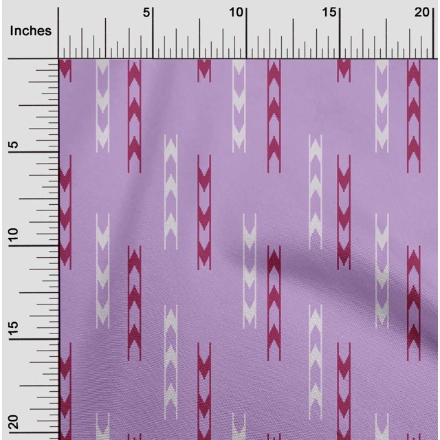 oneOone Georgette Tissu Viscose Flèche Signe Tissu Imprimé Kasuri 1 Yard 42 Inch Wide