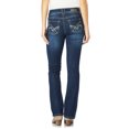 thumbnail image 2 of WallFlower Women's Luscious Curvy Bootcut Mid-Rise Insta Stretch Juniors Jeans (Standard and Plus), Scarlett, 15, 2 of 3
