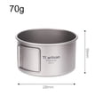thumbnail image 1 of Bol en Titane avec Poignée Pliable Bol de Camping Contenant pour Repas Poêle d'Extérieur, 1 of 8