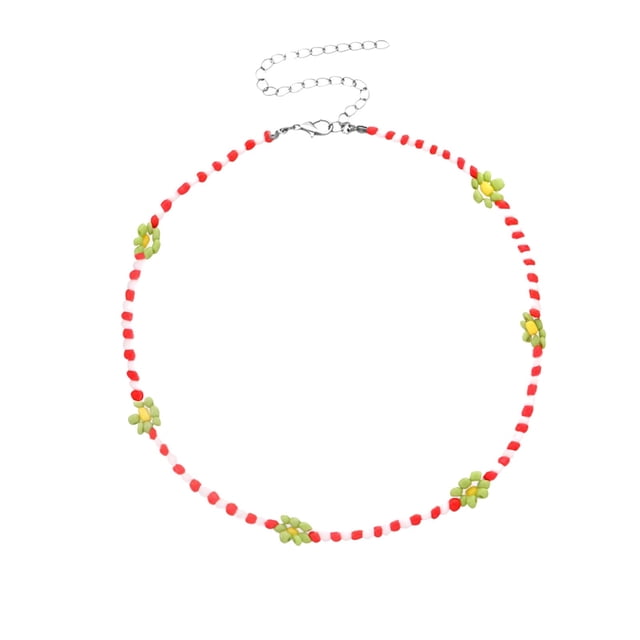 Fashion Rice Beads Pearl Line Necklace Women Girls Personality Jewellery