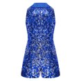 thumbnail image 4 of renvena Short Sequin Jumpsuits Pageant Romper For Girls Jazz Hip Hop Dancing Wedding Evening Royal Blue 14, 4 of 7