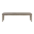 thumbnail image 3 of Pemberly Row Contemporary Wood and Fabric Bench in Brownish Gray, 3 of 6