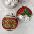 thumbnail image 2 of Holiday Time Dia 65mm 4Ct Leaf Glass Ornament, 2 of 5