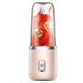 thumbnail image 2 of Portable Blender Cup Automatic Small Glass Juice Cup for Travel Sports Kitchen  Pink Double Cup With Cover, 2 of 7