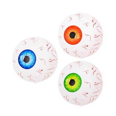 GUOOL Halloween Inflatable Eyeball Decorations Horror Bloodshot Balloons Scary Balloon 3pcs