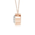 thumbnail image 2 of Angara Collier en Diamant Naturel - Collier Solitaire en Diamant Rond Serti Clos en Or Rose 14 K pour Femmes, 2 of 10