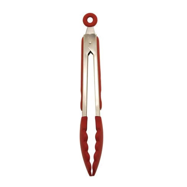 Starfrit Pinces en Silicone Rouges de 9 Pouces, avec Corps en Acier Inoxydable et Embouts en Silicone Rouges et Poignées Faciles à Saisir, Dotées d'Un Mécanisme de Verrouillage pour un Rangement compact et une Résistance à la Chaleur jusqu'à 230 °C, Convenant à la Cuisine, au BBQ et au Service de Salades.