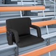thumbnail image 2 of Costway 2 Pcs Siège de Stade pour Gradins Chaise de Gradins avec 6 Positions Réglables Soutien du Dos Noir, 2 of 9