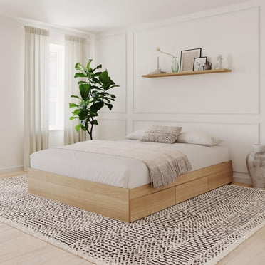 Nexera Nordik 3 Drawer Storage Bed Natural Maple