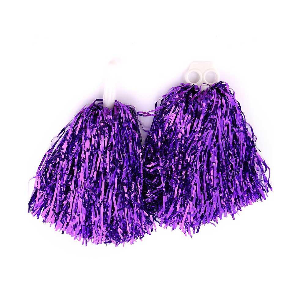 1 PAIR OF POM POMS CHEERLEADER FANCY DRESS ACCESSORY THEATRE DANCE GR Gift X7G7