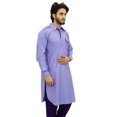 thumbnail image 2 of Atasi Kurta Long Style Pathani pour Homme Violet Punjabi Kurta Chemise Décontractée-Xx-Grand, 2 of 7