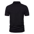 thumbnail image 4 of EGNMCR Chemise Blouse Homme à Manches Courtes Col Rabattu Unie à Boutons Hauts, 4 of 7