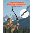 thumbnail image 2 of VEVOR 60in Takedown Recurve Bow Wooden Bow Arrow Kit Right Hand Hunting Practice 50lbs, 2 of 9
