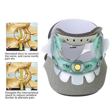 Rdeghly Neck Collar,Adjustable Cervical Traction Device Neck Pain Relive Collar Neck Care Recover Tool, Adjustable Cervical Traction