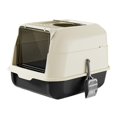 thumbnail image 2 of Cat Litter Box with Lid Enclosed Front Entry Top Exit Large Kitty Litter Pan Black, 2 of 8