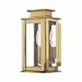 thumbnail image 3 of Livex Lighting 20191-01 Transitional One Light Outdoor Wall Lantern from Princeton Collection Finish, Antique Brass, 3 of 4