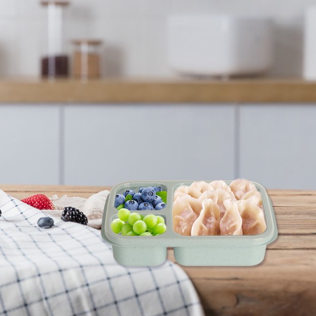 Boovnll Portable Microwave Oven Compartment Picnic Storage Box Lunch Box Food Fruit Container Lunch Box