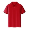 thumbnail image 1 of Chemise Polo pour Garçons Rouge Chemises d'Uniforme pour Garçons Chemise à Manches Courtes Chemise de Rugby Boutonnée Tenue pour Garçons 7-8 Ans, 1 of 2