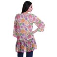 thumbnail image 4 of Moomaya Cardigan Court en Georgette Imprimée pour Femmes, Vêtements de Plage, Châle et Couvre-Maillot, 4 of 5