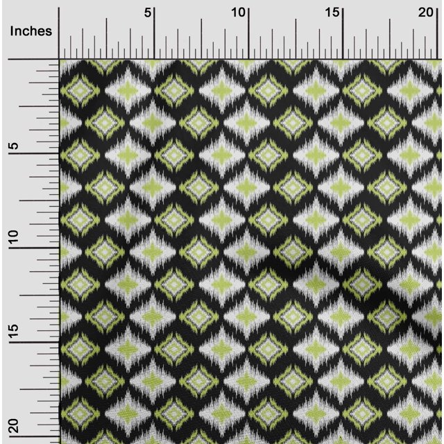 oneOone Viscose Chiffon Fabric Geometric Ikat Print Sewing Fabric BTY 42 Inch Wide