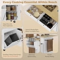 thumbnail image 4 of HOMCOM 51" Kitchen Island with Power Outlet Drop Leaf Kitchen Cart White, 4 of 8