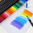 thumbnail image 4 of EGNMCR Double Line Pen Color Hand Account Pen Dream Metal Pen Hand-painted 24 Color Highlighter Marker Pen 3ml Water Color Pen, 4 of 9