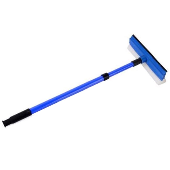 Kadlawus Extendable Window Squeegee, Long Reach Glass Cleaner Brush, Shower Car Wiper with Sponge, Telescopic Window Cleaning Tool