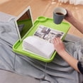 thumbnail image 4 of YOPTOP Bureau de Genoux Bureau Pliable Plateau de Lit Bureau Debout Plateau Télé Tables pour Manger Table de Lit Plateau de Déjeuner pour Lit Support pour Portable pour Lit et Canapé Bureau Portable pour Souper Lecture, Vert, 4 of 6