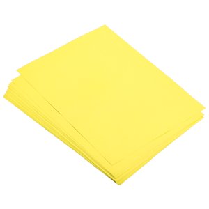 Uxcell 50 Feuilles Papier à copier coloré pour l'impression de bureau Formulaires d'invitation Projets d'art Jaune brillant 16.54 x 11.7 de pouce