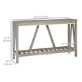 thumbnail image 3 of HOMCOM Farmhouse Console Table with Storage Shelf Anti-tipper for Entryway, 3 of 10