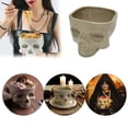 thumbnail image 1 of Oleegame 1PC Stainless Steel Cutlery Set Ceramic Human Bowl Halloween Spaghetti Bowl Portable Food Bowl Gothic Tabletop Decorations For Everyday Use And Halloween Parties Beige, 1 of 7