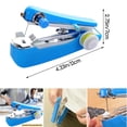 thumbnail image 3 of Liquidation! beishanbush Égreneuse Pratique Égreneuse Pratique Machine à Coudre Portable Machine à Coudre Portative Manuelle Mini Vêtements Tissu Outil de Raccommodage de Poche pour Bricolage Vêtements Rideau Tissu (Bleu) Taille Unique Bleu, 3 of 9