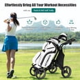 thumbnail image 4 of Goplus Chariot de Golf Pliant à 4 Roues avec Sac, Tableau d'Affichage, Poignée Ajustable, Gris, 4 of 10