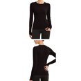 thumbnail image 5 of fheaev Chandails à Manches Longues pour Femmes Col Rond Chandail du Bas Ajusté Décontracté Extensible Ajusté sous-Blouses Entraînement Haut de Sport Pilates Vêtements de Mise en Forme Couche de Base Hauts, 5 of 5