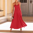 thumbnail image 4 of lSLJS Robe Plissée pour Femme pour Vacances à la Plage Robe Longue, Robe d'Été Robes de Plage, 4 of 9