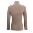thumbnail image 5 of Pitauce Chandail de Base Ajusté pour Femmes Automne Hiver à Col Roulé Décontracté en Tricot Chandails Extensibles Chandail Décontracté Jumper Hauts, 5 of 5