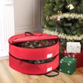 thumbnail image 1 of Contenant de Rangement pour Couronnes, Sacs de Rangement Empilables pour Couronnes de Noël avec Fermeture Éclair et Poignées Support de Rangement pour Couronnes des Fêtes Viande Vieillissement Réfrigérateur Sacs à Pain Réutilisables Silicone Tapis en Silicone Grande Taille Pizza, 1 of 3