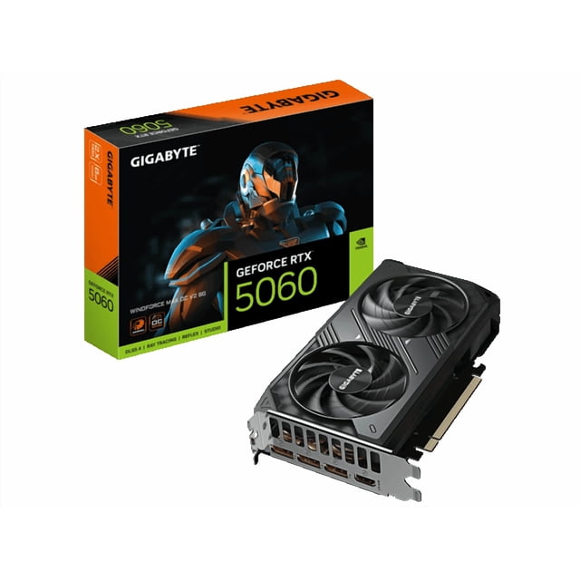 GIGABYTE GeForce RTX 5060 WINDFORCE MAX OC V2 8G PCI Express 5.0 ATX Graphic Card