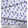 thumbnail image 2 of Soimoi Modal Satin Fabric Wool & Cat Animal Printed Fabric 1 Yard 42 Inch Wide, 2 of 3