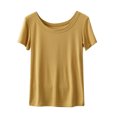 thumbnail image 1 of Yuyuzo Hauts de Pyjama pour Femmes Col Ras du Cou T-Shirts à Manches Courtes Décontractés d'Été Confortables Amples Blouses, 1 of 6
