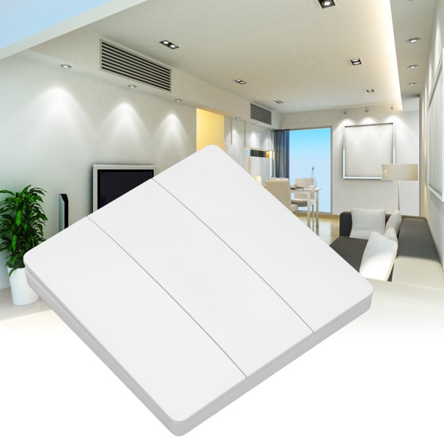 Commutateur de Lumière, Interrupteur Mural Anti-Interférence Auto-Alimenté Télécommande pour la Maison pour le Bureau