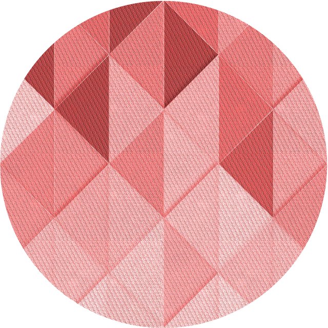 Ahgly Company Tapis Rond Lavable en Machine Intérieur Transitionnel Rose Pastel, 6 Pieds Rond