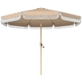 thumbnail image 1 of Outsunny Parasol de Patio 9 Pi avec Inclinaison, Manivelle, Parasol d'Extérieur, Kaki, 1 of 10