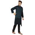 thumbnail image 2 of Atasi Indian Designer Kurta For Mens Party Wear Solid Color Ethnic Long Shirt, 2 of 7