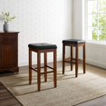 thumbnail image 3 of Bowery Hill Tabouret de Bar Carré de 29 Pouces en Acajou (Ensemble de 2), 3 of 3
